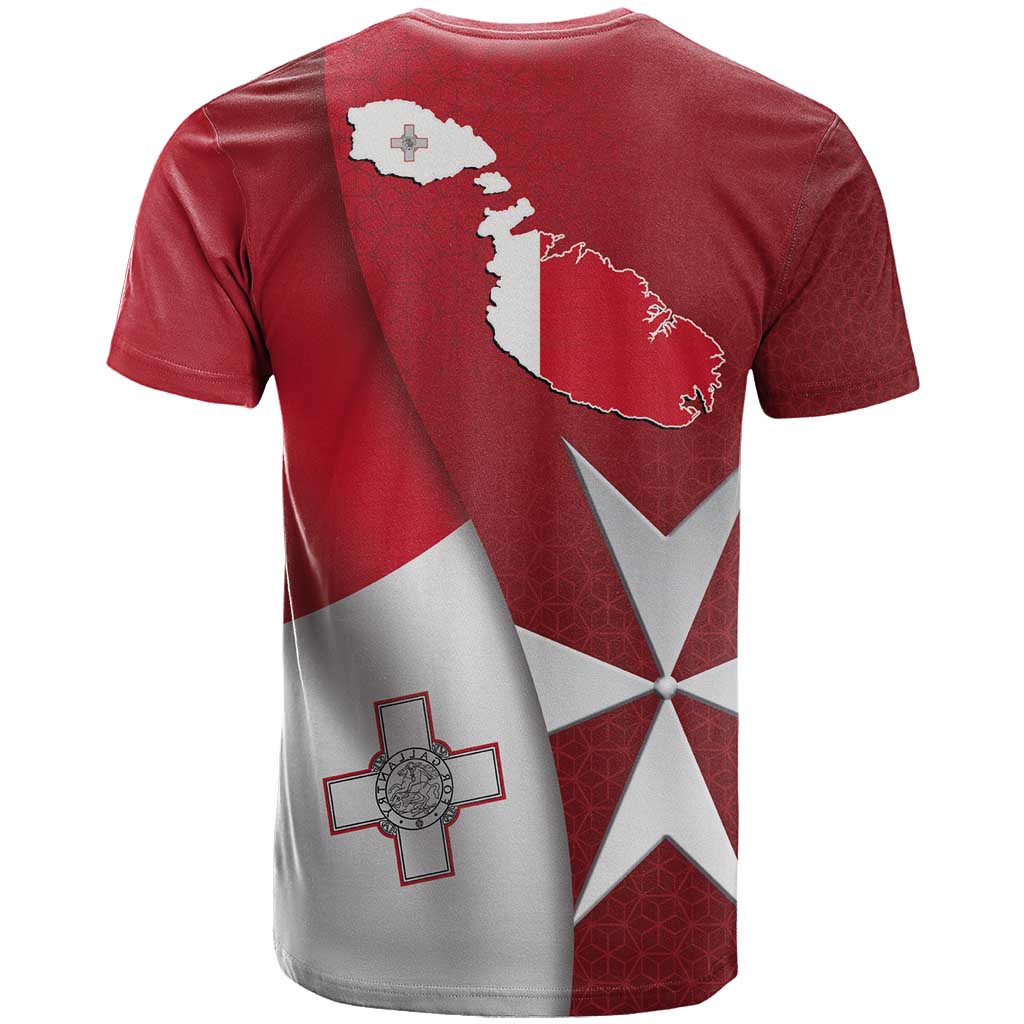 Malta Independence Day T Shirt National Flag with Maltese Cross and Emblem