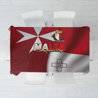 Malta Independence Day Tablecloth National Flag with Maltese Cross and Emblem