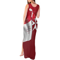 Malta Independence Day Tank Maxi Dress National Flag with Maltese Cross and Emblem