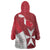 Malta Independence Day Wearable Blanket Hoodie National Flag with Maltese Cross and Emblem