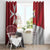 Malta Independence Day Window Curtain National Flag with Maltese Cross and Emblem