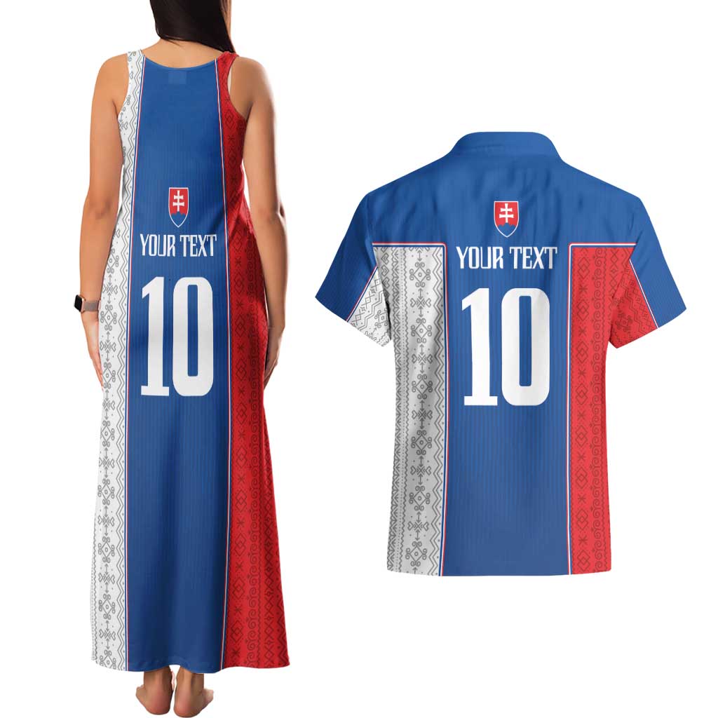 Custom Slovakia Football 2024 Go Champion Couples Matching Tank Maxi Dress and Hawaiian Shirt - Wonder Print Shop