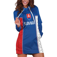 Custom Slovakia Football 2024 Go Champion Hoodie Dress - Wonder Print Shop