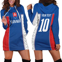 Custom Slovakia Football 2024 Go Champion Hoodie Dress - Wonder Print Shop