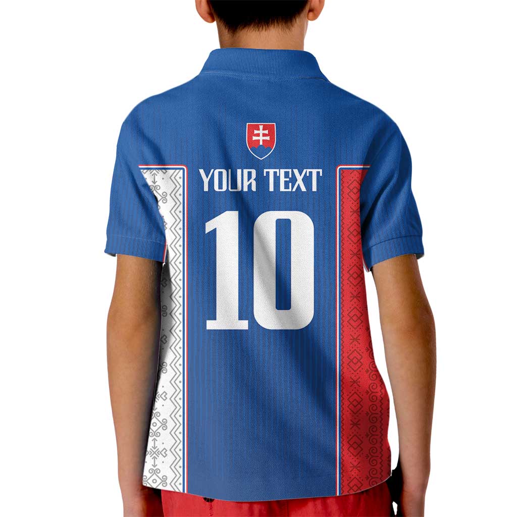 Custom Slovakia Football 2024 Go Champion Kid Polo Shirt - Wonder Print Shop