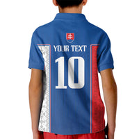 Custom Slovakia Football 2024 Go Champion Kid Polo Shirt - Wonder Print Shop
