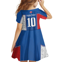 Custom Slovakia Football 2024 Go Champion Kid Short Sleeve Dress - Wonder Print Shop