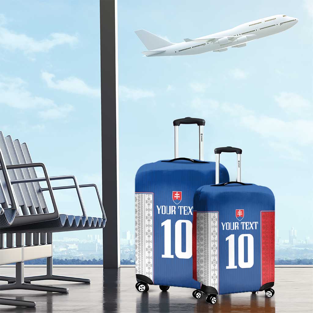 Custom Slovakia Football 2024 Go Champion Luggage Cover - Wonder Print Shop