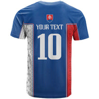 Custom Slovakia Football 2024 Go Champion T Shirt - Wonder Print Shop