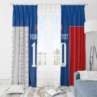 Custom Slovakia Football 2024 Go Champion Window Curtain - Wonder Print Shop