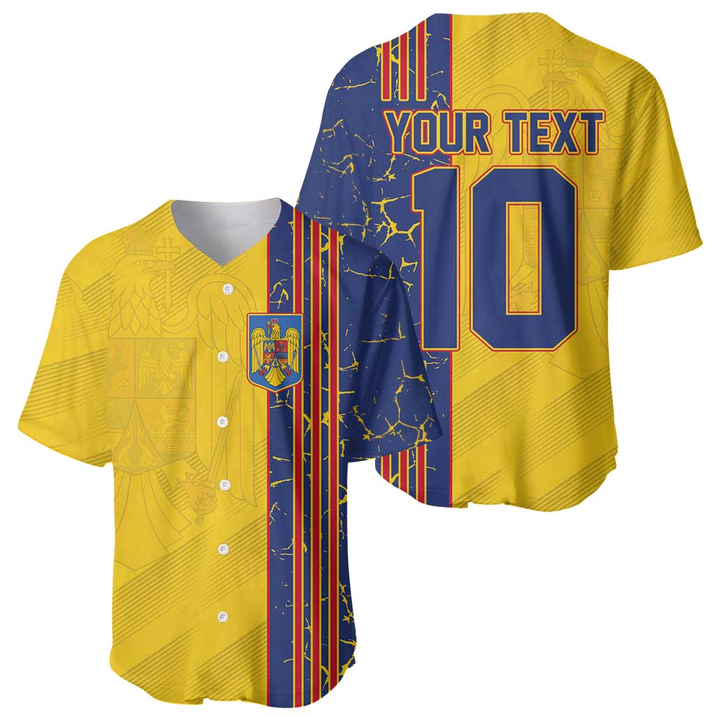 Custom Romania Football 2024 Go Champion Baseball Jersey - Wonder Print Shop
