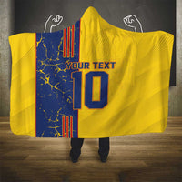 Custom Romania Football 2024 Go Champion Hooded Blanket