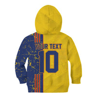 Custom Romania Football 2024 Go Champion Kid Hoodie - Wonder Print Shop