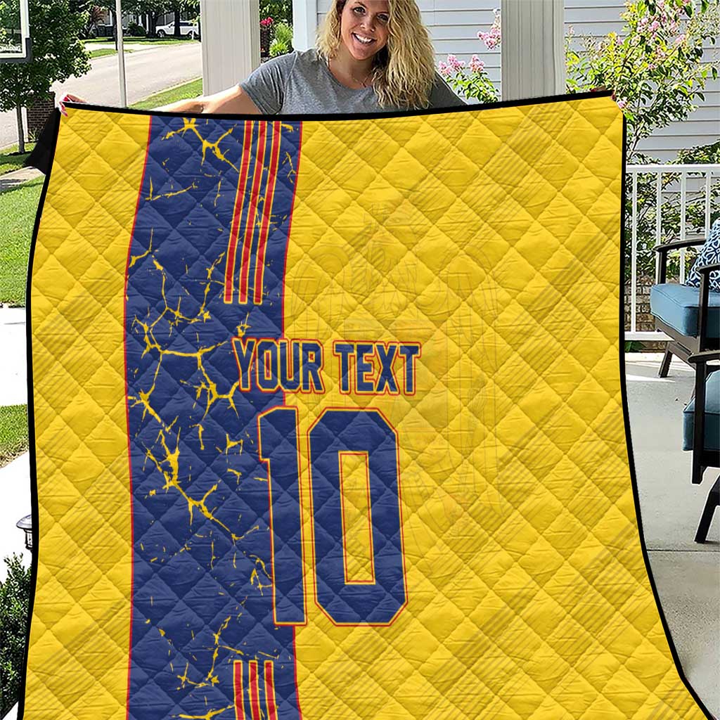 Custom Romania Football 2024 Go Champion Quilt - Wonder Print Shop