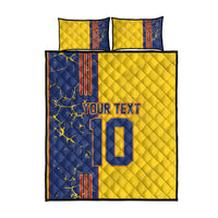 Custom Romania Football 2024 Go Champion Quilt Bed Set - Wonder Print Shop