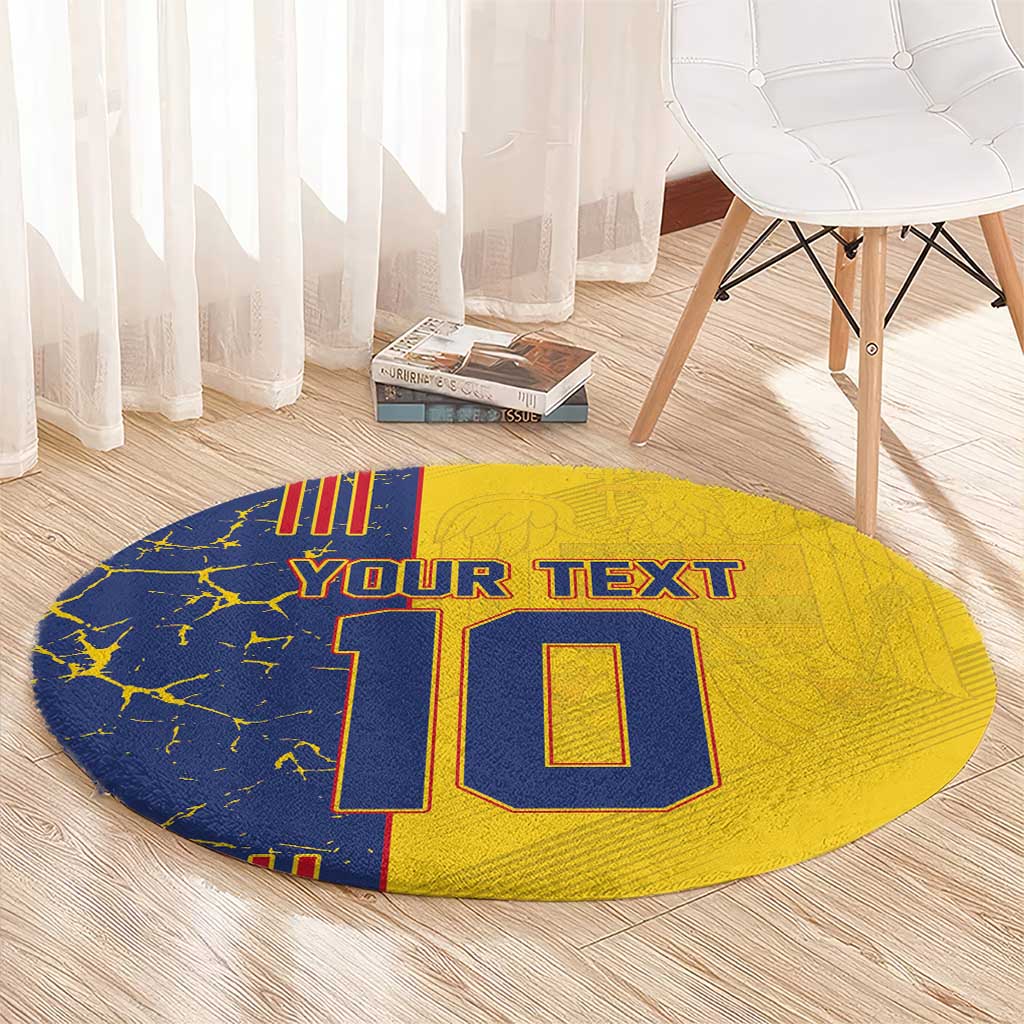 Custom Romania Football 2024 Go Champion Round Carpet