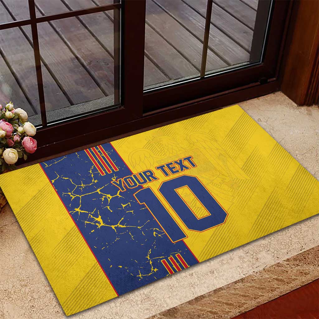 Custom Romania Football 2024 Go Champion Rubber Doormat - Wonder Print Shop