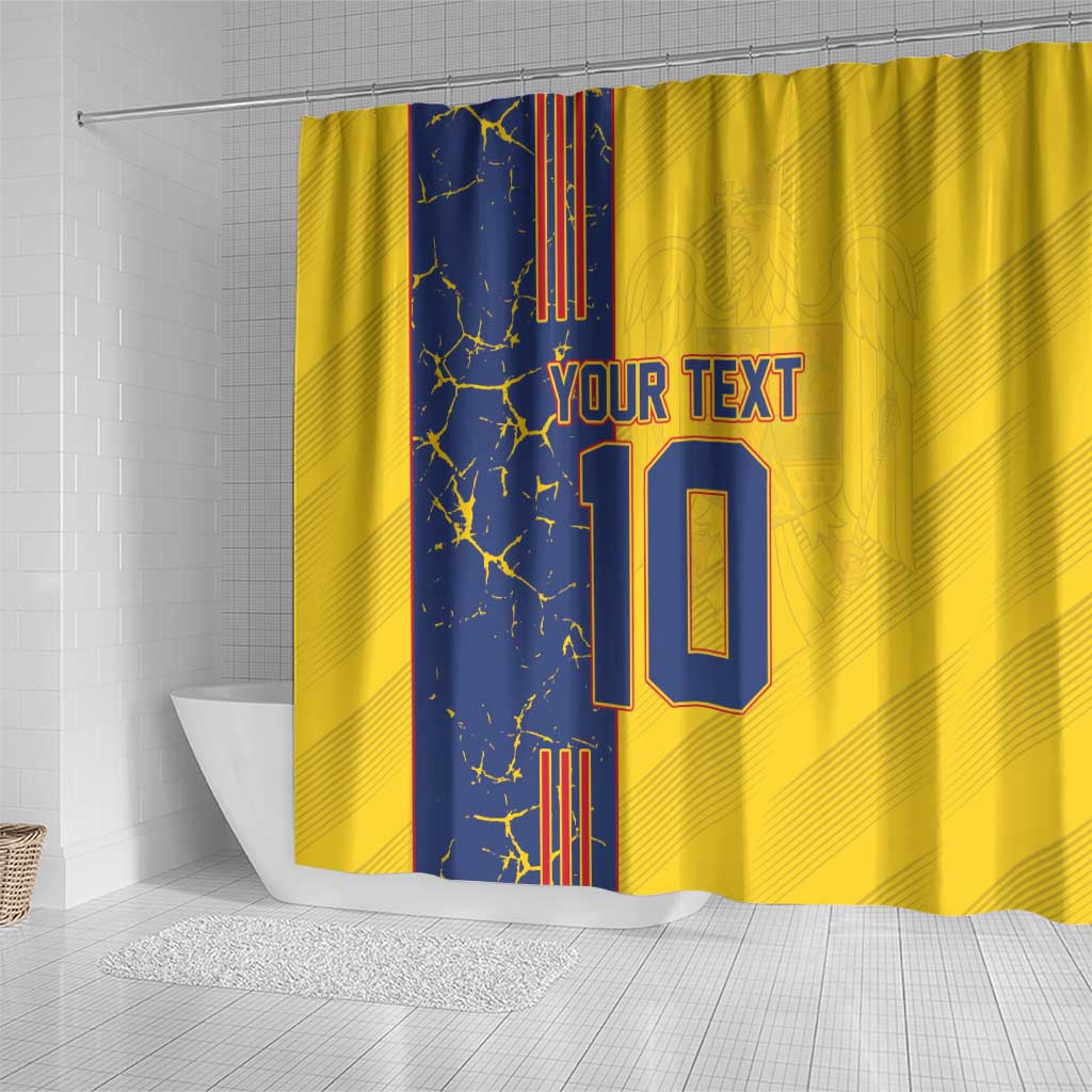 Custom Romania Football 2024 Go Champion Shower Curtain