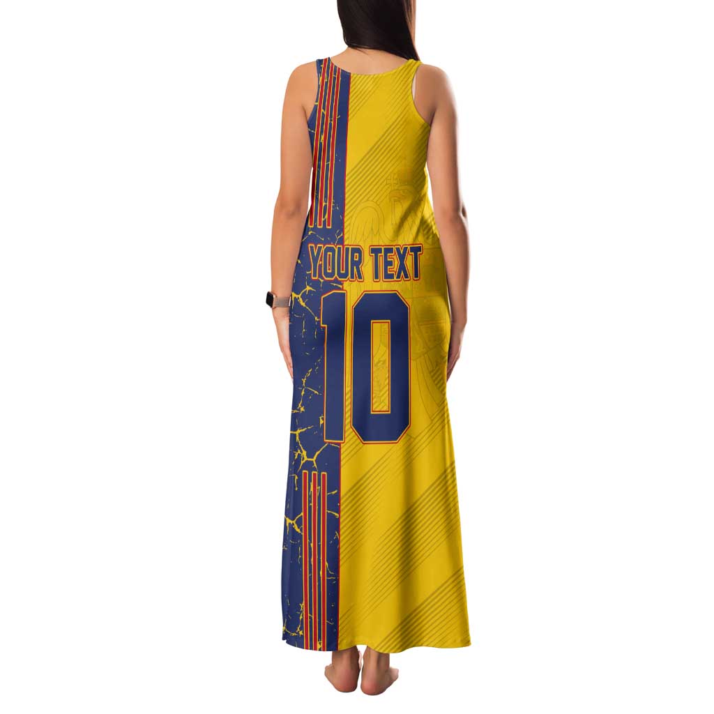 Custom Romania Football 2024 Go Champion Tank Maxi Dress - Wonder Print Shop