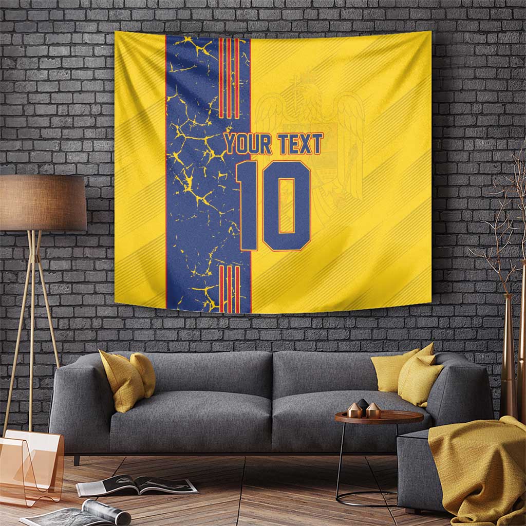Custom Romania Football 2024 Go Champion Tapestry - Wonder Print Shop