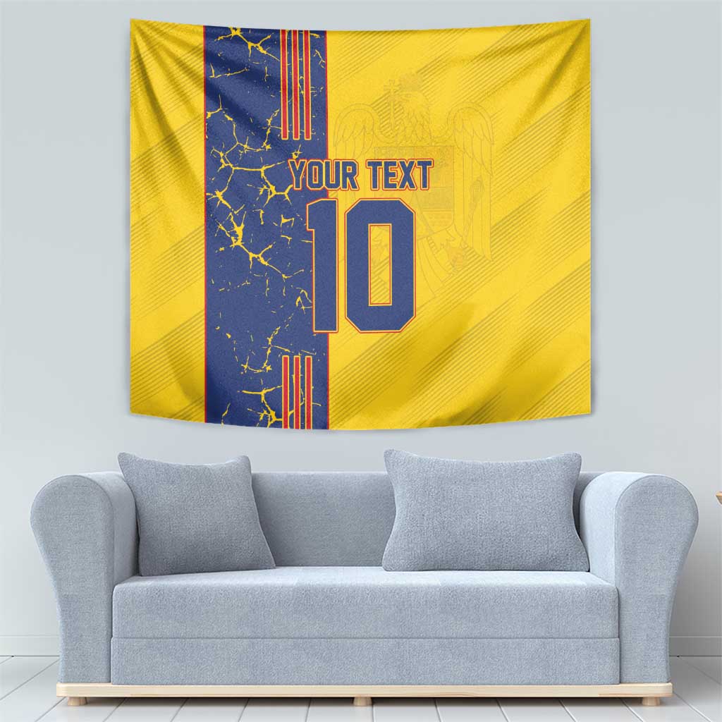 Custom Romania Football 2024 Go Champion Tapestry - Wonder Print Shop