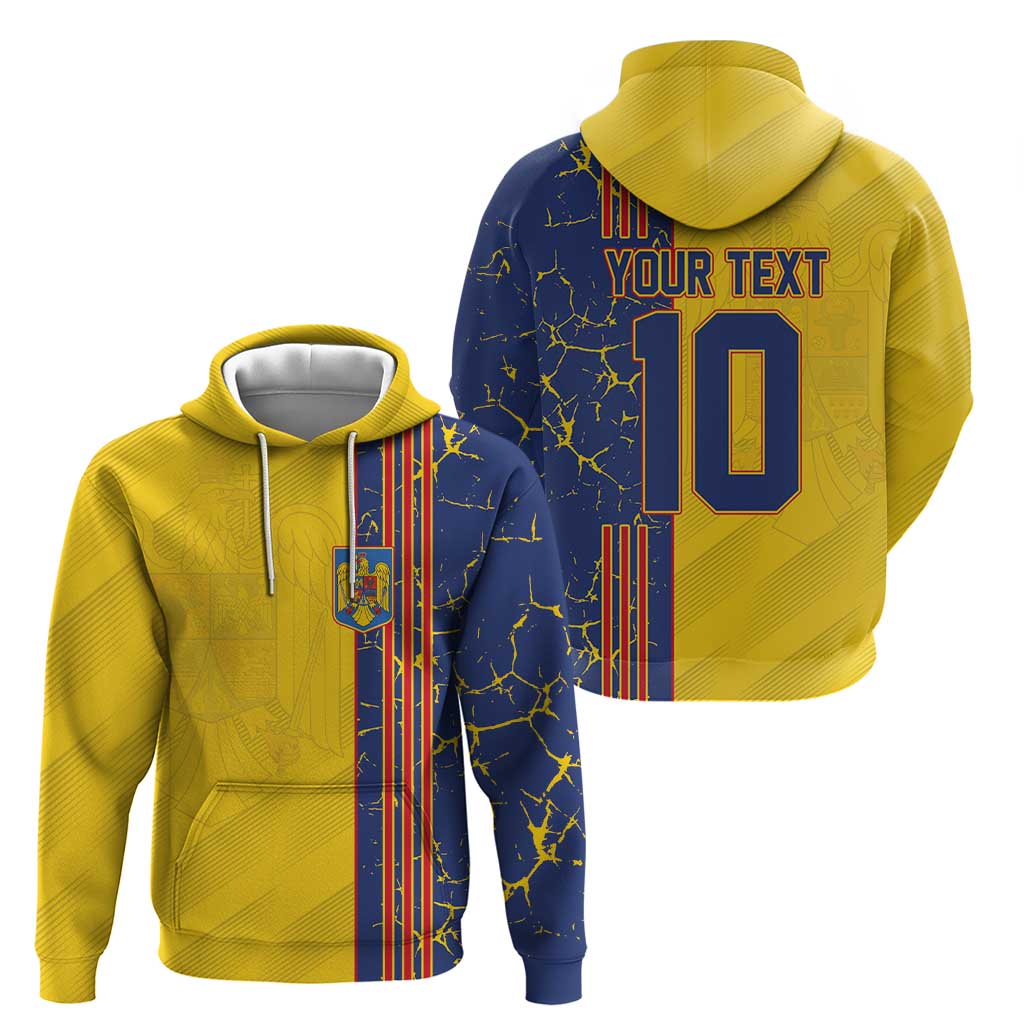 Custom Romania Football 2024 Go Champion Zip Hoodie - Wonder Print Shop