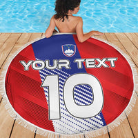 Custom Slovenia Football 2024 Go Champion Beach Blanket - Wonder Print Shop