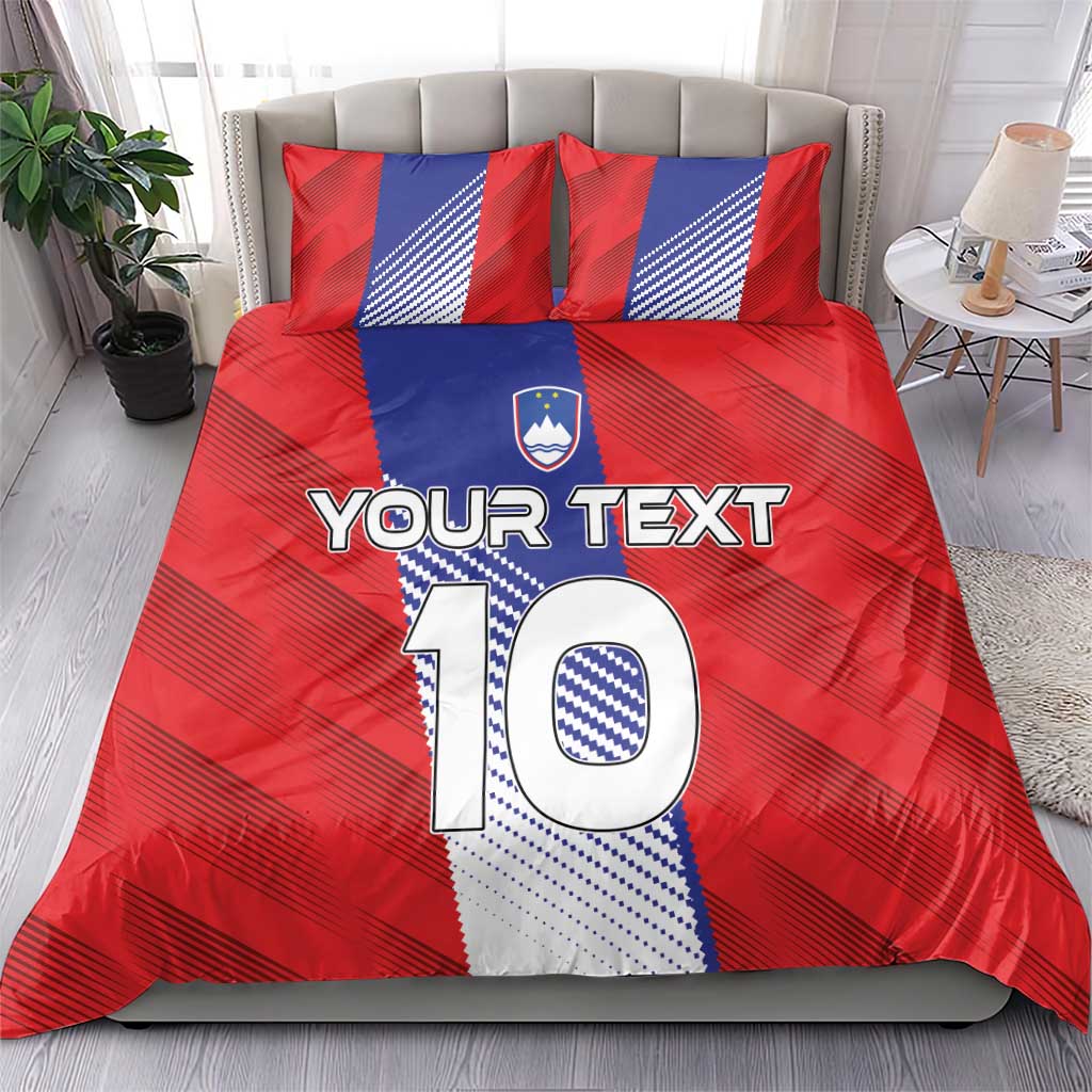 Custom Slovenia Football 2024 Go Champion Bedding Set - Wonder Print Shop