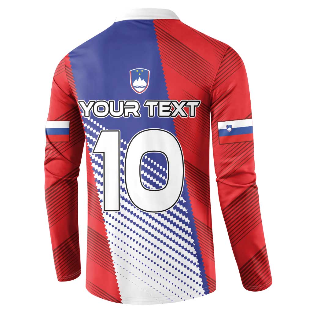 Custom Slovenia Football 2024 Go Champion Button Sweatshirt - Wonder Print Shop