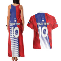 Custom Slovenia Football 2024 Go Champion Couples Matching Tank Maxi Dress and Hawaiian Shirt - Wonder Print Shop