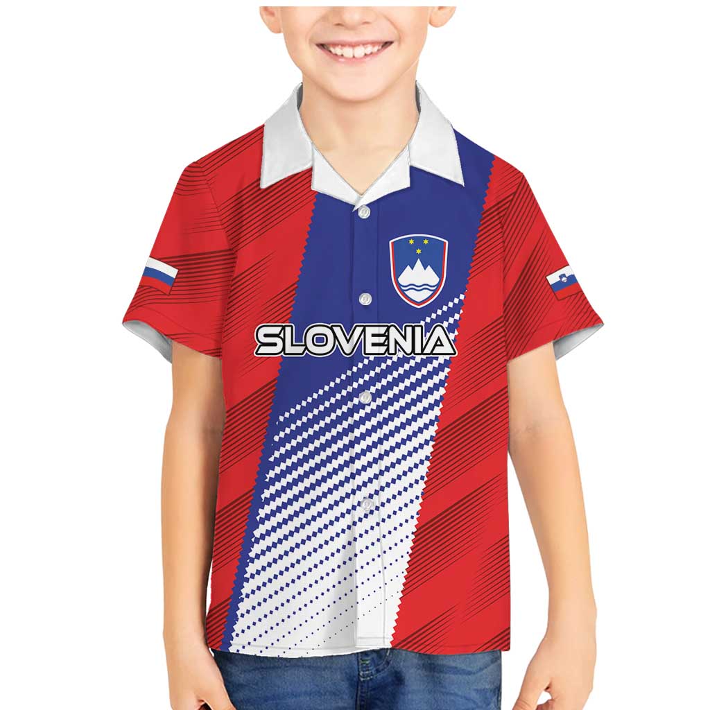 Custom Slovenia Football 2024 Go Champion Family Matching Mermaid Dress and Hawaiian Shirt - Wonder Print Shop