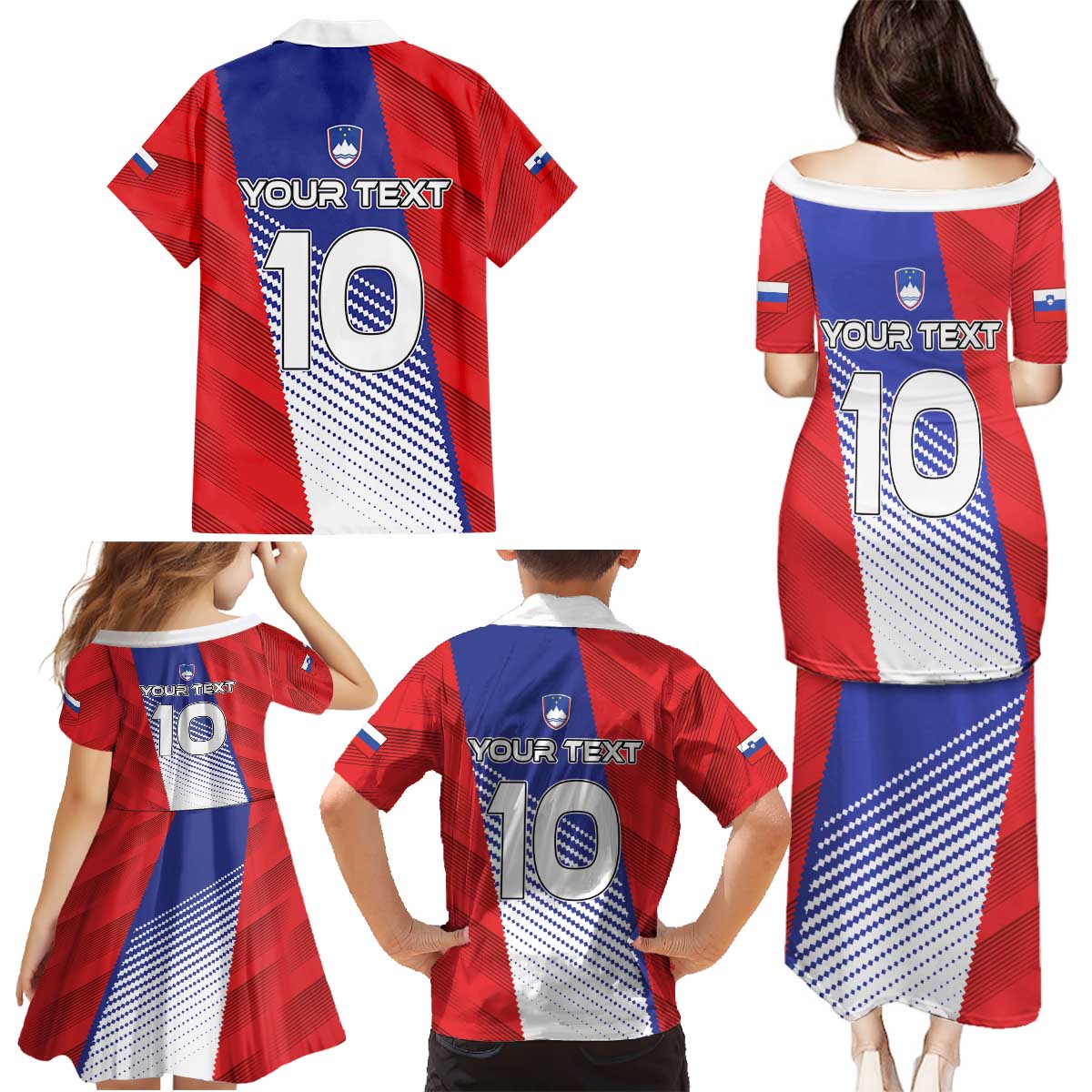 Custom Slovenia Football 2024 Go Champion Family Matching Puletasi and Hawaiian Shirt - Wonder Print Shop