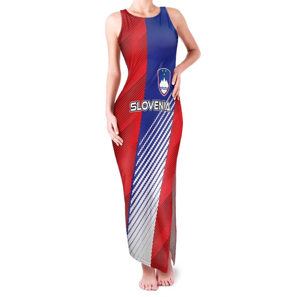 Custom Slovenia Football 2024 Go Champion Family Matching Tank Maxi Dress and Hawaiian Shirt - Wonder Print Shop