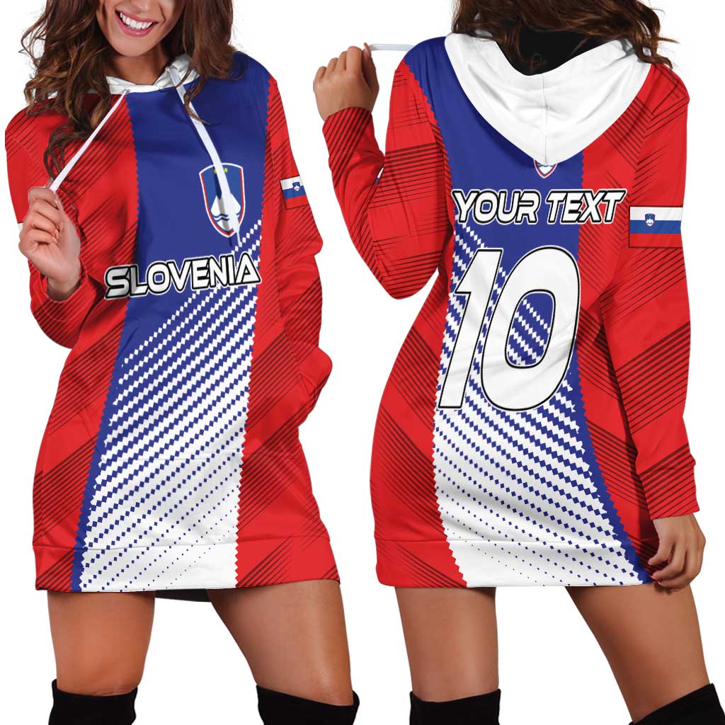 Custom Slovenia Football 2024 Go Champion Hoodie Dress - Wonder Print Shop