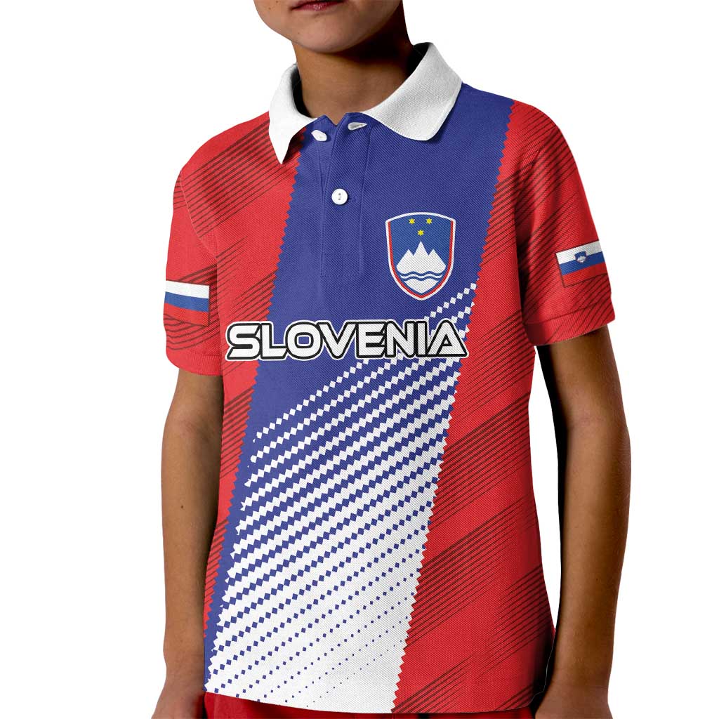 Custom Slovenia Football 2024 Go Champion Kid Polo Shirt - Wonder Print Shop