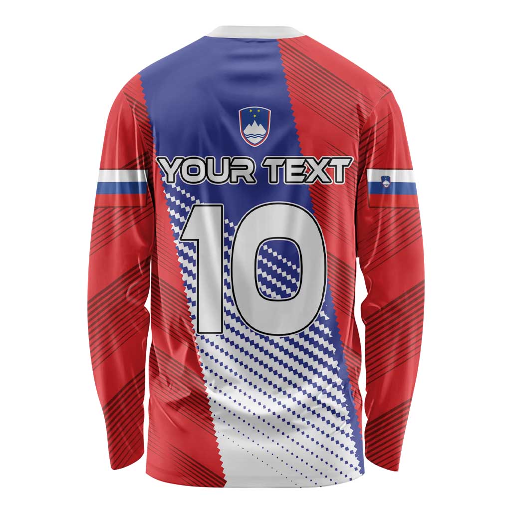 Custom Slovenia Football 2024 Go Champion Long Sleeve Shirt - Wonder Print Shop