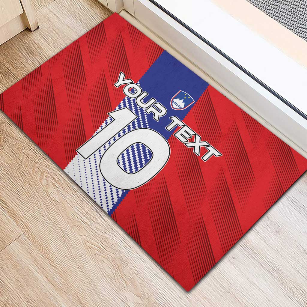 Custom Slovenia Football 2024 Go Champion Rubber Doormat - Wonder Print Shop