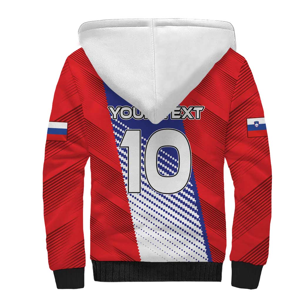 Custom Slovenia Football 2024 Go Champion Sherpa Hoodie - Wonder Print Shop