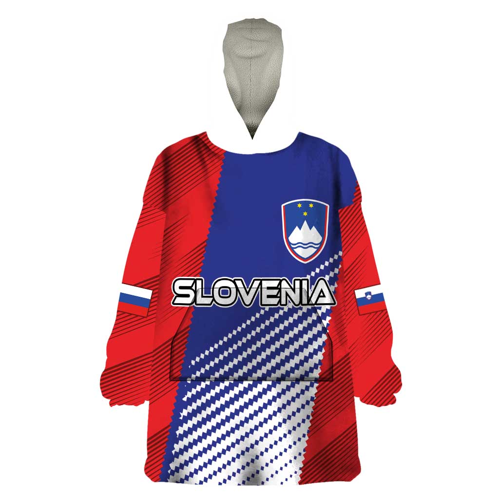 Custom Slovenia Football 2024 Go Champion Wearable Blanket Hoodie - Wonder Print Shop