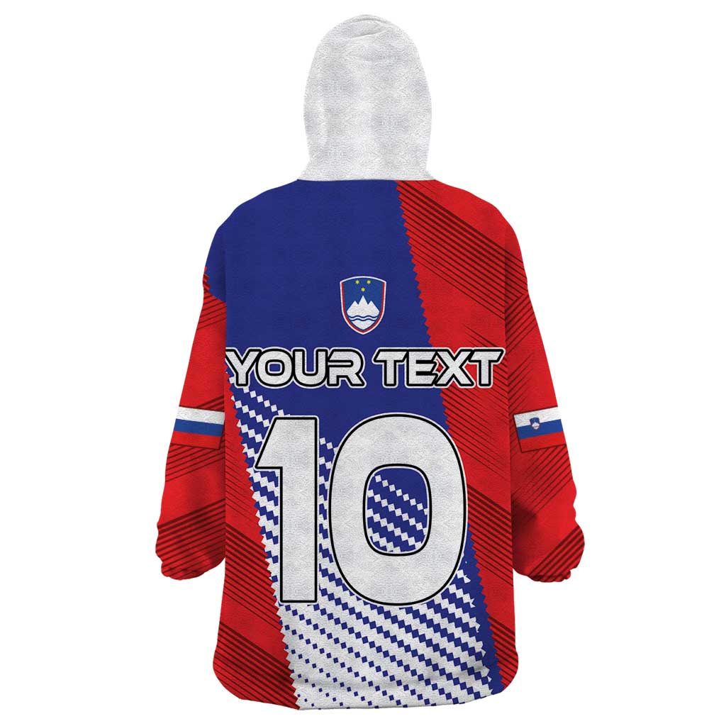 Custom Slovenia Football 2024 Go Champion Wearable Blanket Hoodie - Wonder Print Shop