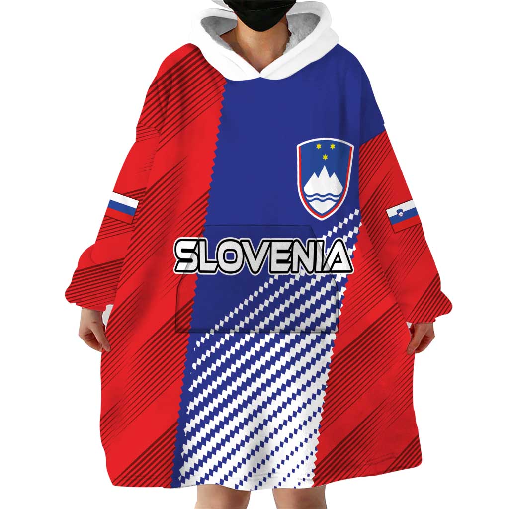 Custom Slovenia Football 2024 Go Champion Wearable Blanket Hoodie - Wonder Print Shop