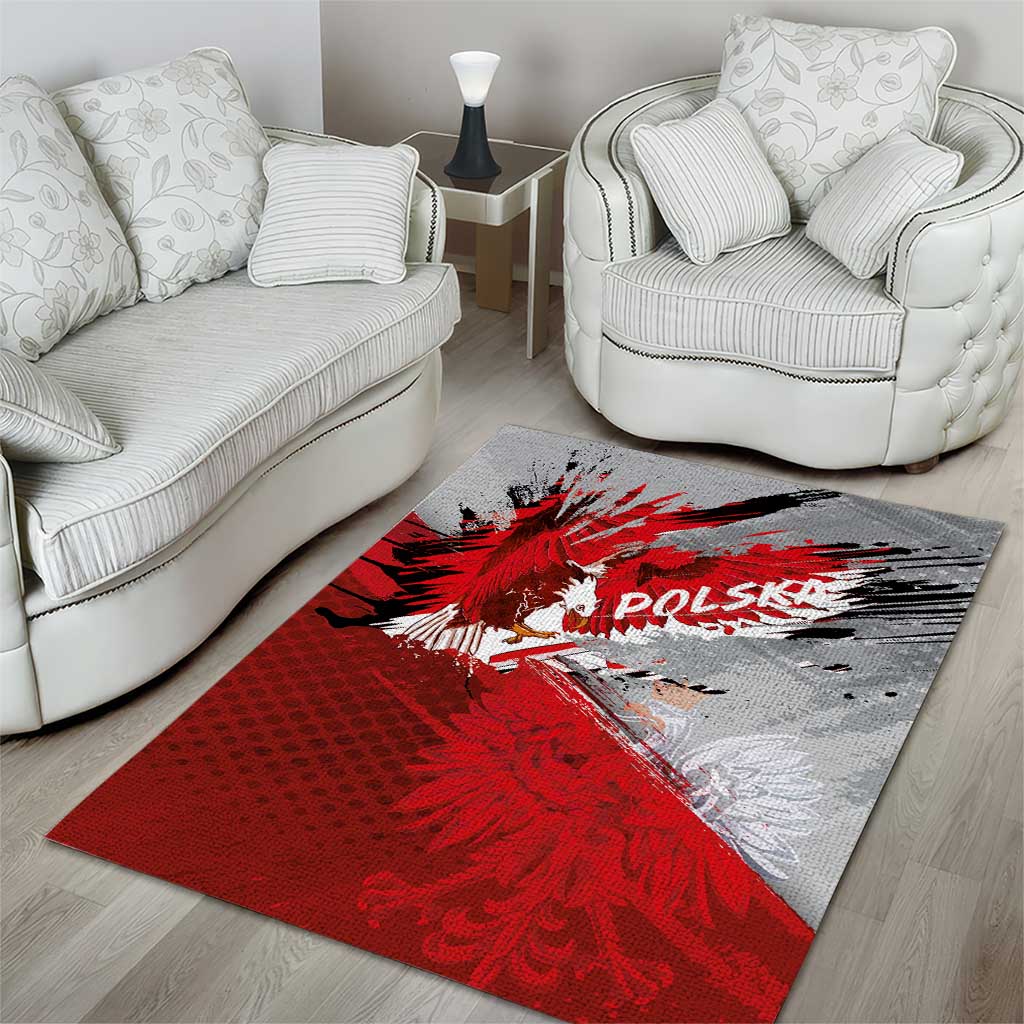Polska Eagle Area Rug Poland Sporty Grunge Style - Wonder Print Shop
