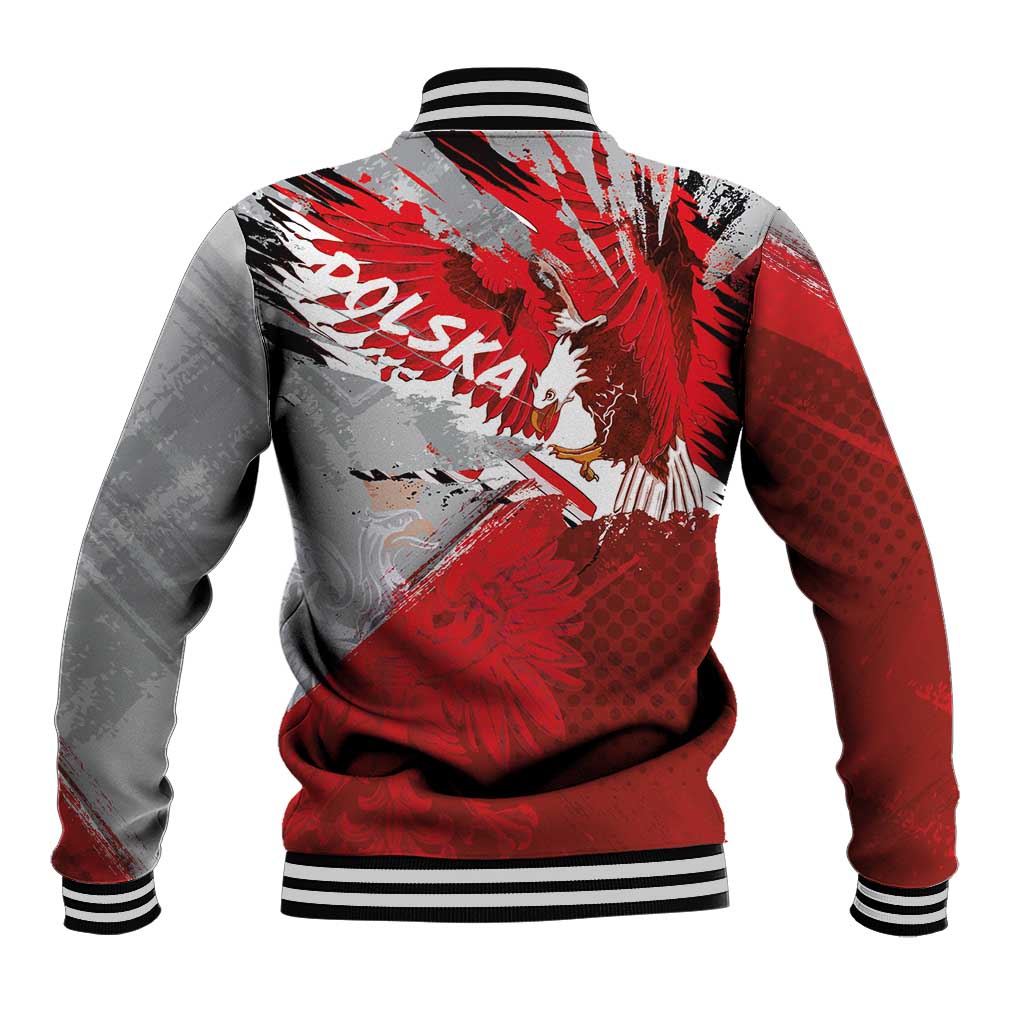 Polska Eagle Baseball Jacket Poland Sporty Grunge Style - Wonder Print Shop