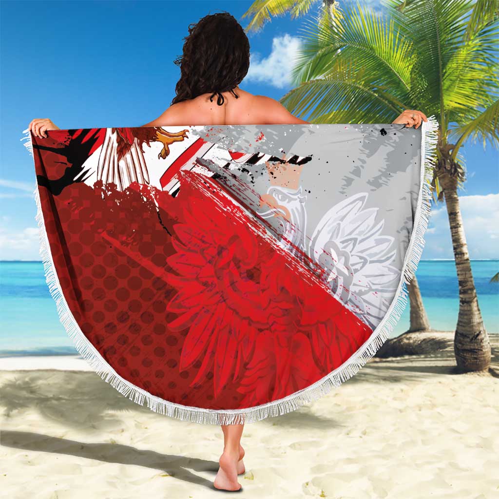 Polska Eagle Beach Blanket Poland Sporty Grunge Style - Wonder Print Shop