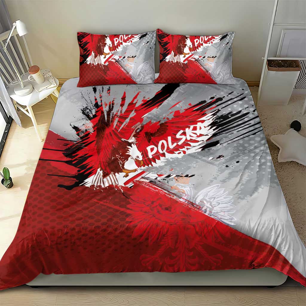 Polska Eagle Bedding Set Poland Sporty Grunge Style - Wonder Print Shop