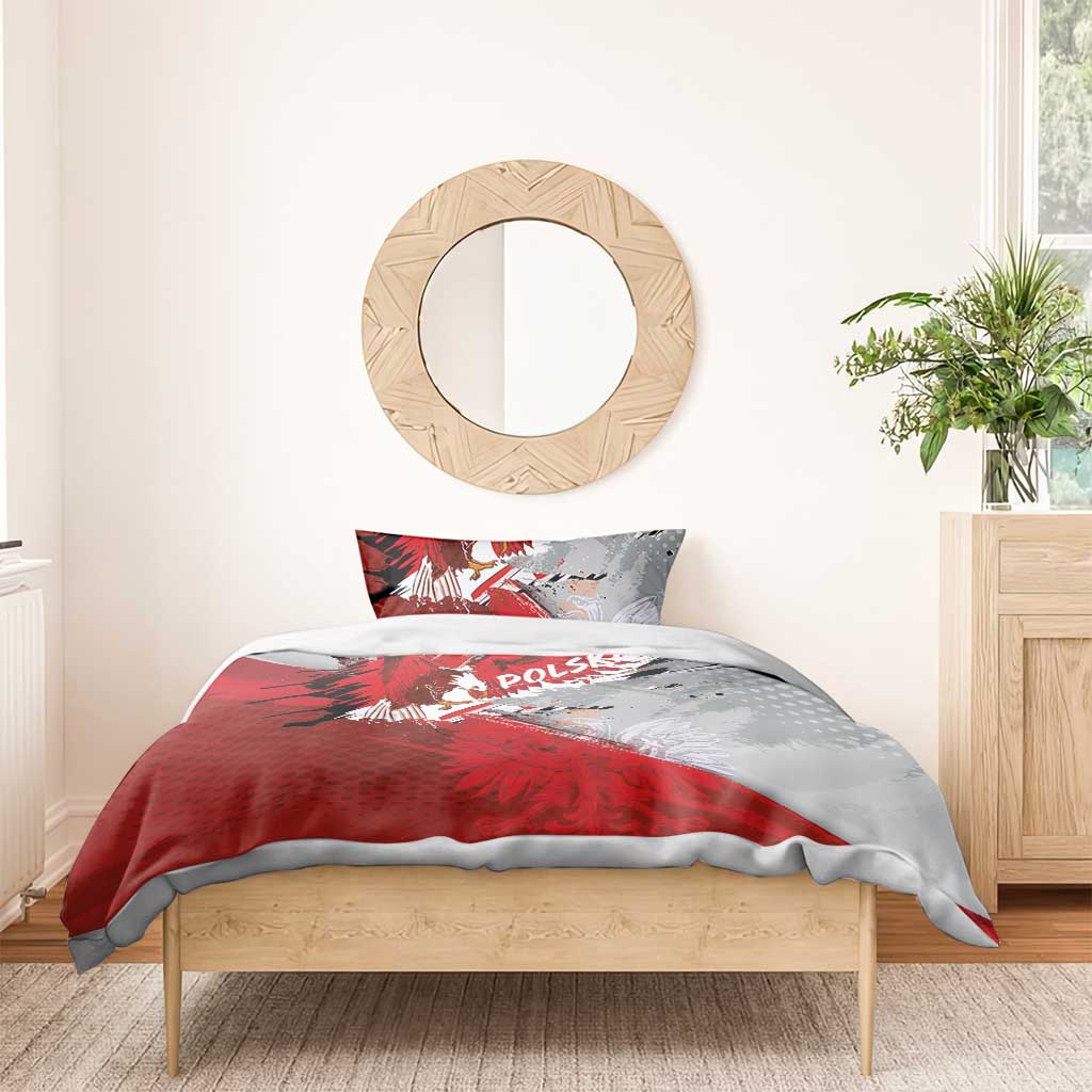 Polska Eagle Bedding Set Poland Sporty Grunge Style - Wonder Print Shop