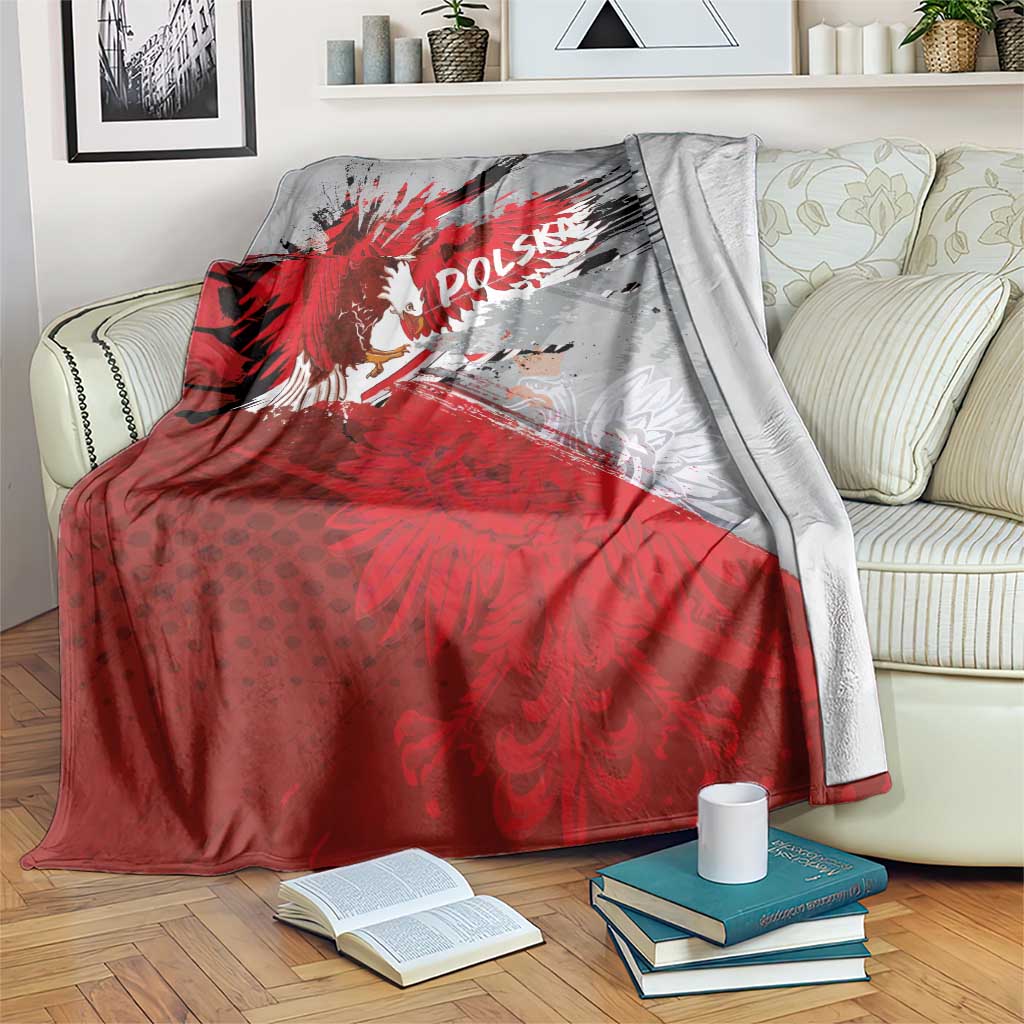 Polska Eagle Blanket Poland Sporty Grunge Style - Wonder Print Shop
