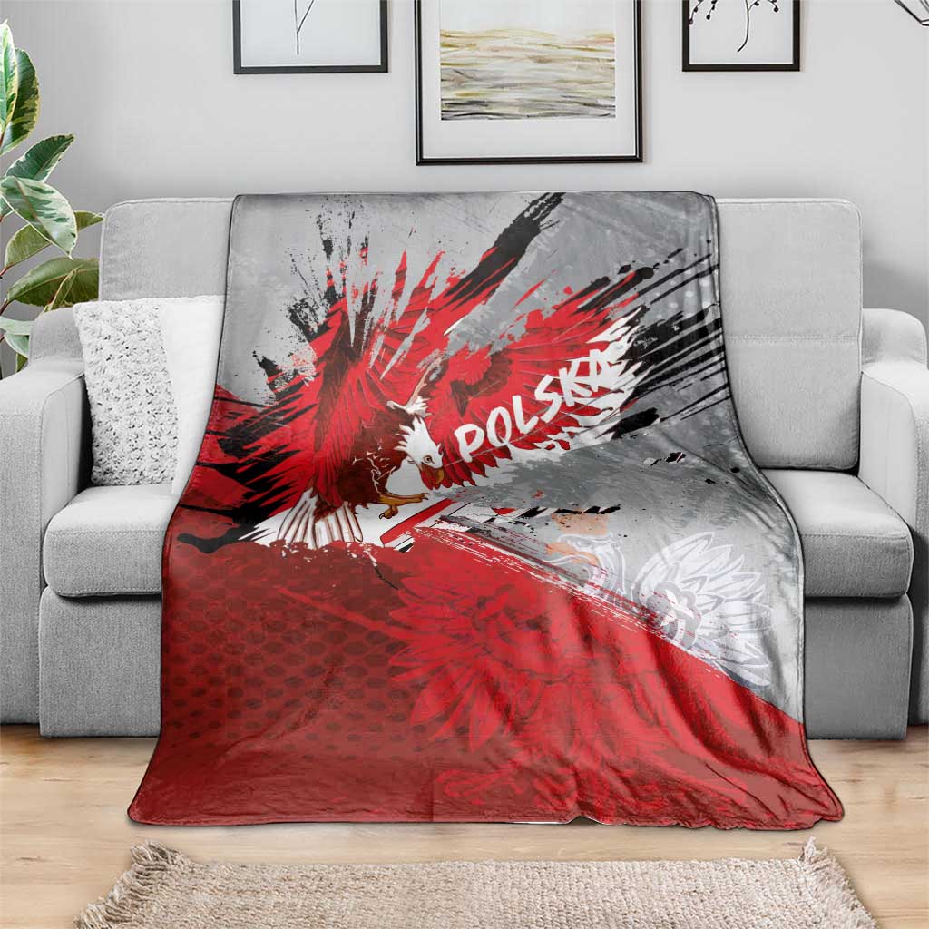 Polska Eagle Blanket Poland Sporty Grunge Style - Wonder Print Shop