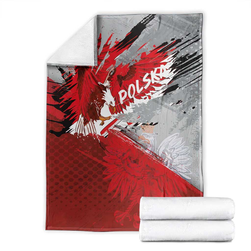 Polska Eagle Blanket Poland Sporty Grunge Style - Wonder Print Shop