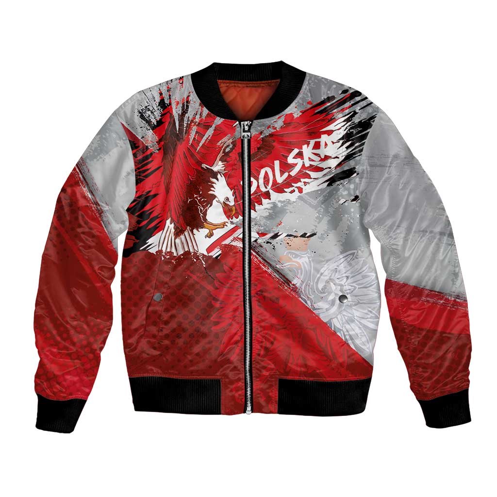 Polska Eagle Bomber Jacket Poland Sporty Grunge Style - Wonder Print Shop